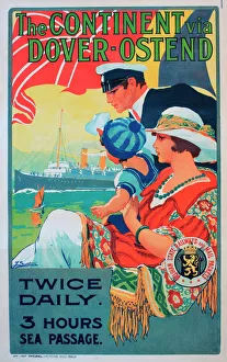 Poster, The Continent via Dover-Ostend Poster, The Continent via Dover-Ostend