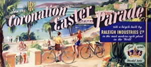 Poster, Coronation Easter Parade of bicycles Poster, Coronation Easter Parade of bicycles