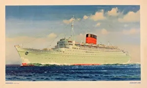 Poster, Cunard cruise liner the Caronia Poster, Cunard cruise liner the Caronia