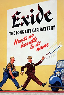 Poster, Exide, The Long Life Car Battery Poster, Exide, The Long Life Car Battery