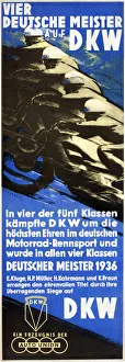 Poster, German motorcycle racing successes on DKW Poster, German motorcycle racing successes on DKW