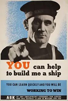 World War 2 Posters Prints: Poster: You can help to build me a ship