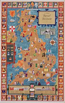 Prints of Poster, Map of Royal Britain. 1957 Related Prints: 1957 Map of Royal Britain Print
