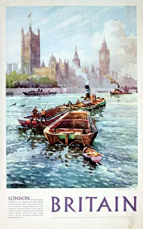 Poster, River Thames at Westminster, London Poster, River Thames at Westminster, London