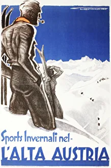Poster for The Upper Austrian Tourist Board - Ski Scene Poster for The Upper Austrian Tourist Board - Ski Scene