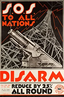 Postwar poster, SOS To All Nations, Disarm Postwar poster, SOS To All Nations, Disarm