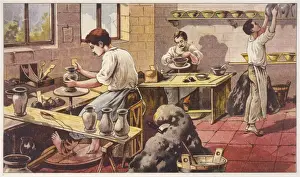 Potter At Work Prints: Potters at Work C19