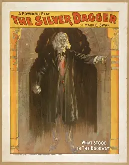 Vintage Theatre Prints: A powerful play, The silver dagger, by Mark E. Swan