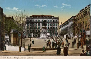 Praca Luis de Camoes, Lisbon, Portugal Praca Luis de Camoes, Lisbon, Portugal