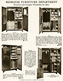 Practical and compact wardrobes for men 1929 Practical and compact wardrobes for men 1929