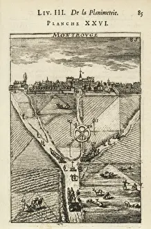 National Library Engravings Prints: Practical Geometry by Allain Manesson Mallet