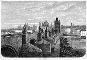 Charles Bridge Architecture Prints: Prague Bridge