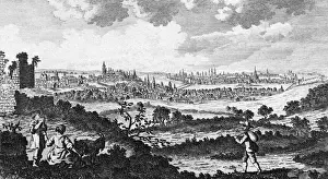 Distant View of Prague Print circa 1760