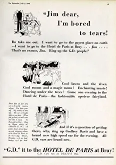 Pratt's advertisement about Hotel de Paris at Bray Pratt's advertisement about Hotel de Paris at Bray