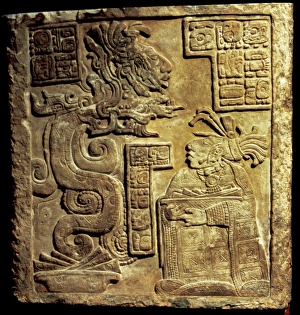 Pre-Columbian art. Lintel 15 from Yaxchilan, Late Classic Ma Pre-Columbian art. Lintel 15 from Yaxchilan, Late Classic Ma