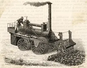 Steam Powered Machinery Prints: Preliminary preparation for a road surface