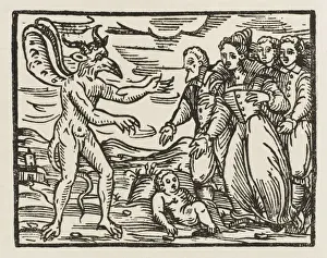 Print of a Child Presented to the Devil