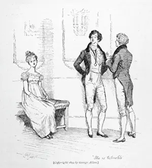 Pride and Prejudice Print: Elizabeth Tolerable to Mr Darcy