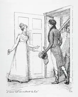 Print of Pride and Prejudice featuring Elizabeth Bennet