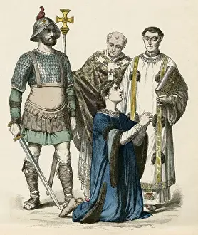 8th Century Ecclesiastical Print