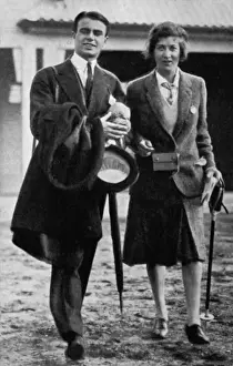 Prints of Prince Aly or Ali Khan (1911 - 1960), son of Aga Khan III, socialite, playboy, racehorse owner, third husband of Rita Hayworth and swain of Margaret Whigham and Thelma, Viscountess Furness Rita Prints: Prince Ali Khan at Warwick Races Print 1930