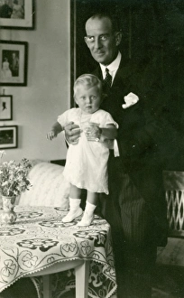 Prince Andrew of Greece with his eldest child, Margarita Prince Andrew of Greece with his eldest child, Margarita