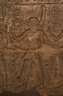 A Prince with an ostrich feather as an offering. Relief. Lux A Prince with an ostrich feather as an offering. Relief. Lux