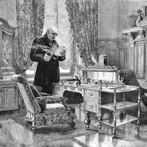 Prince Otto von Bismarck in his study, 1882 Prince Otto von Bismarck in his study, 1882