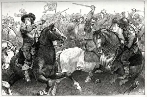 Prince Rupert of the Rhine, Duke of Cumberland, leading the Royalist cavalry at Prince Rupert of the Rhine, Duke of Cumberland, leading the Royalist cavalry at