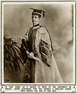 Princess Alexandra of Wales in robes as a Doctorate of Music Princess Alexandra of Wales in robes as a Doctorate of Music