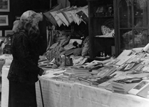 Princess Hermine Reuss of Greiz at a bookstall Princess Hermine Reuss of Greiz at a bookstall