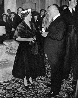 Princess Margaret with Christian Dior at Blenheim fashion sh Princess Margaret with Christian Dior at Blenheim fashion sh