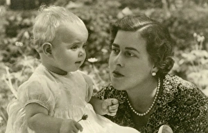 Princess Margarita of Greece with her baby daughter, Beatrix Princess Margarita of Greece with her baby daughter, Beatrix