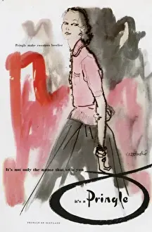 Vintage Fashion Advertising Prints: Pringle advertisement