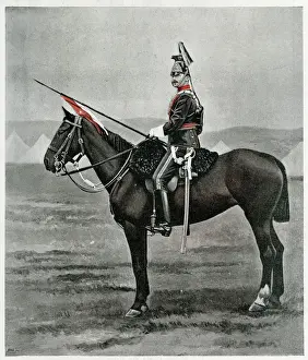 Private 9th Lancer A mounted Print, 1894