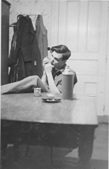 Private Tom Tedder playing the harmonica WW2 Private Tom Tedder playing the harmonica WW2