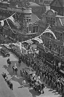 Central London Street Scene Prints: Procession in Central London