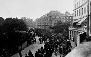 Procession on the east side of Park Crescent, London Procession on the east side of Park Crescent, London