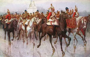 Procession of Horse Guardsmen - London Procession of Horse Guardsmen - London