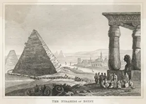 Ancient Egyptian Culture Photos Prints: Procession at Pyramids