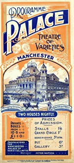 Programme cover, Palace Theatre of Varieties, Manchester Programme cover, Palace Theatre of Varieties, Manchester