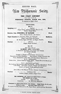 Programme for Exeter Hall, London, 1852 Programme for Exeter Hall, London, 1852