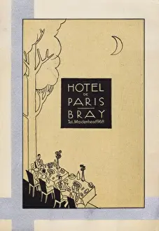 Art Deco Illustration Art Prints: Programme for Hotel de Paris group