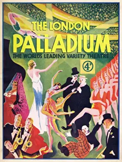 Prints of Programme for variety show at the London Palladium, 1932, under the direction of George Black Date: 1932 Theatre Prints: 1932 London Palladium Variety Show Programme Print