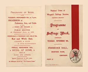 Suffragette History Prints: Programme of Suffrage Week