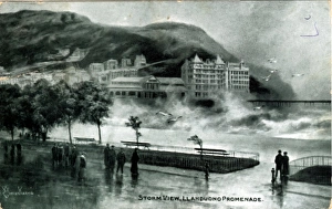 The Promenade During a Storm, Llandudno, Clwyd - Conwy The Promenade During a Storm, Llandudno, Clwyd - Conwy