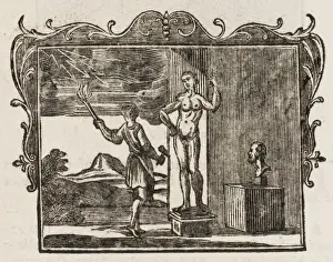 Classical Mythological Art Prints: Prometheus Forms Man