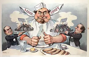 Puck Magazine Artwork Prints: The promised feast