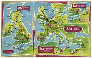 Promotional postcard for BEA - Domestic and International Promotional postcard for BEA - Domestic and International
