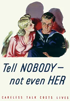 Propaganda poster: careless talk costs lives Propaganda poster: careless talk costs lives
